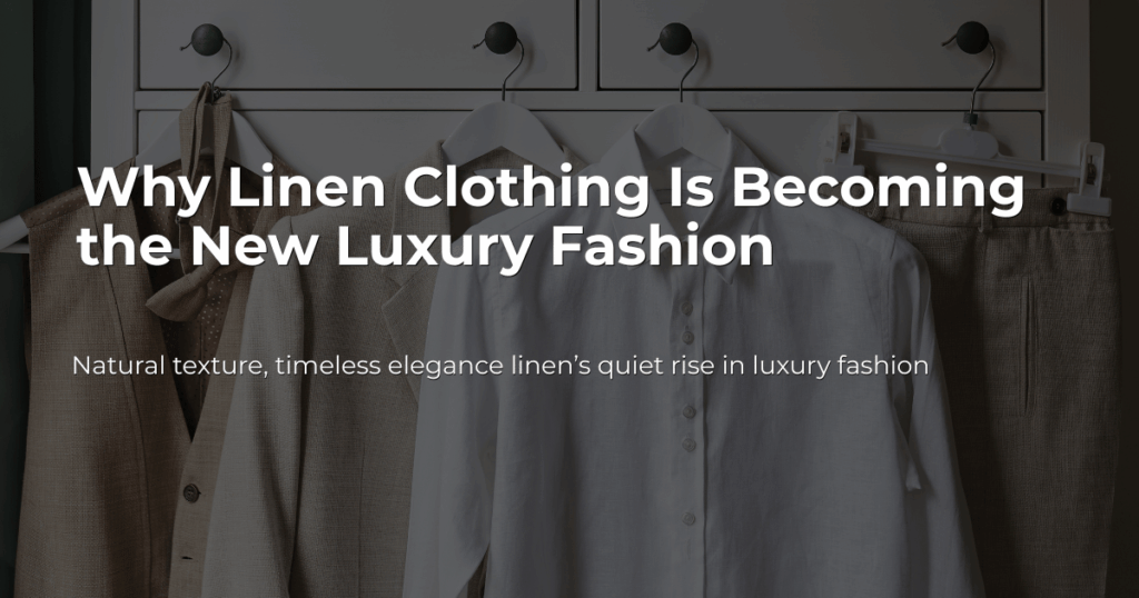 Premium linen clothing showcasing the rise of linen as a luxury fashion choice.