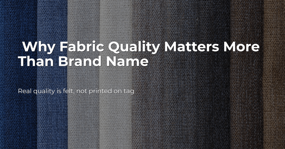 High-quality fabric for women’s clothing compared with brand name.